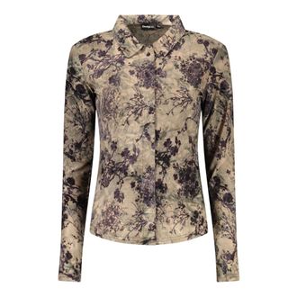 Desigual Camisa Naomi Estampada - Blouses & Shirts - Mujer - Beige - XS