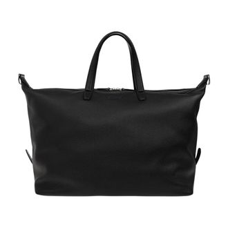 Brioni Leren Reistas - Heren - Weekendtassen - Zwart - ONE Size - Leer - Tassen