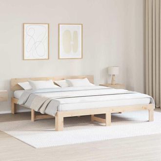 vidaXL Vidaxl - Estructura De Cama Marr&oacute;n 180 X 200 Cm Madera Maciza De Pino