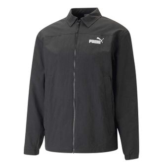 Puma Coach-jas met kraag voor heren (Zwart)