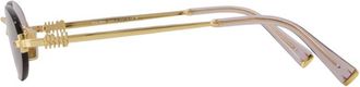 Miu Miu 0MUA54S-5AK20I51 Rimless Acetate Sunglasses - Gold
