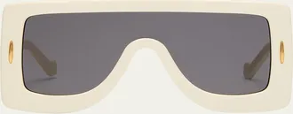Loewe Anagram Acetate & Metal Shield Sunglasses