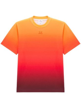 Courr&egrave;ges T-shirt con ricamo - Multicolore