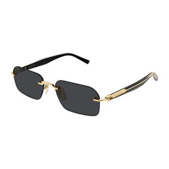 Gucci Rechthoekige Zonnebril - Heren - Zonnebrillen - Geel - 55 MM - Accessoires