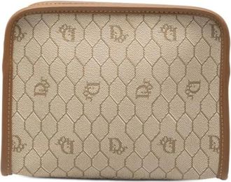 Dior Pre-owned Vintage Canvas Pouch - Dames - Vintage Tassen - Beige - ONE Size - Vintage