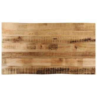 Berkfield Home Table Top Live Edge 120x60x3.8 cm Solid Wood Rough Mango in Brown