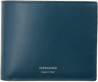 Ferragamo Florence Bifold Wallet in Titanic Blue Nero at Nordstrom
