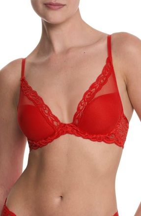 Natori Feathers Plunge T-Shirt Basics Bra in Paprika at Nordstrom, Size 30Ddd