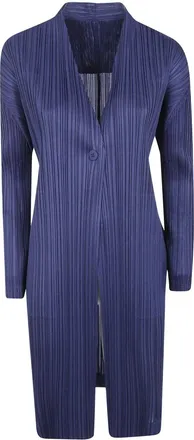Issey Miyake Pleats Jacket - Jackets - Mujer - Azul - L