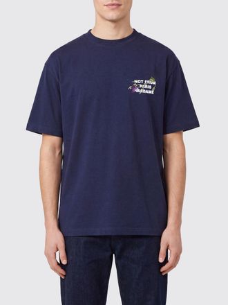Dr&ocirc;le de Monsieur Dr&ocirc;le de Monsieur Slogan Print Cotton T-Shirt with Dropped Shoulders