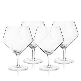 Viski Raye Crystal Gin & Tonic Glasses Set of 4 in Clear at Nordstrom