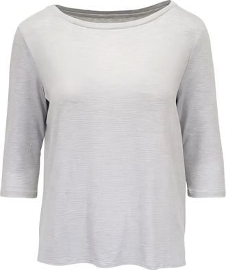 Majestic Filatures T-shirt con scollo a barca - Grigio