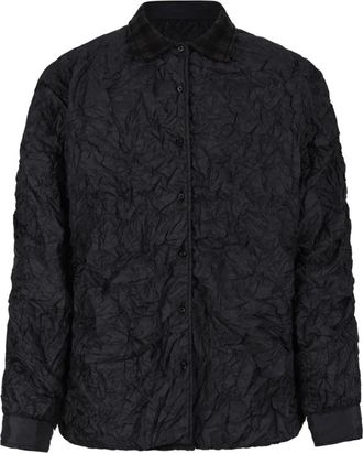 Maison Margiela Quilted Shirt Jacket - Heren - Zomerjassen - Zwart - 3XS - Wol - Jassen