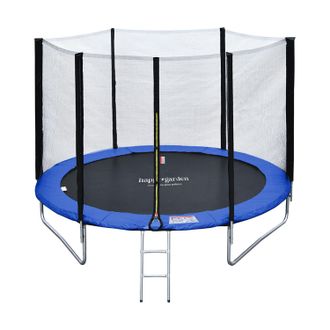 Happy Garden Pack Premium Trampol&iacute;n 180cm Reversible Azul / Verde Cairns + Red, Escalera, Funda Y Kit De Anclaje