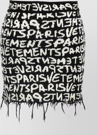 VETEMENTS paris monogram high-waisted mini skirt