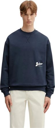 Barbour Hoodies & sweatvesten, Heren, Blauw, XL, Katoen, Blythe Crewneck