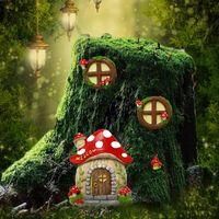 OEM Meyas Miniaturas Puerta De Jard&iacute;n De Hadas Estatuas De Jard&iacute;n Accesorios Para Jard&iacute;n De Hadas Al Aire Libre Decoraci&oacute;n De &Aacute;rbol Cara Decoraci&oacute;n De Par