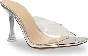 Chase + Chloe by Intouch Footwear Echo Square Toe Sandal in Clear Silver at Nordstrom Rack, Size 8.5