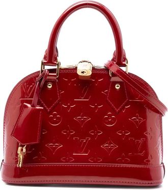 Louis Vuitton Borsa a tracolla Alma BB in pelle Vernis con monogramma 2011 - Rosso