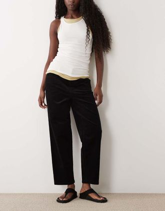 Nobody's Child pantaloni barrel in corduroy neri-Nero