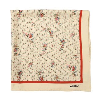 Valentino Garavani Foulard Floreale in Seta - - Accessories - Donna - Beige - ONE SIZE