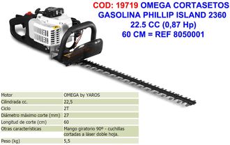 Omega Cortasetos Gasolina Phillip Island 2360 22,5cc Espada 60cm
