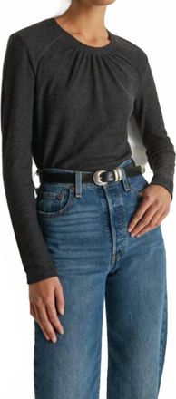 Nation Ltd Alejandra Long Sleeve Tee In Charcoal