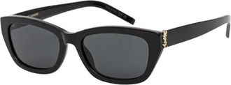 Saint Laurent M153 Zonnebril - Dames - Zonnebrillen - Zwart - 55 MM - Accessoires