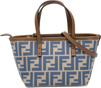 Fendi Pre-owned Fendi Mini Zucca Jacquard Roll Satchel Ladies G0EZCF6938CB76UR