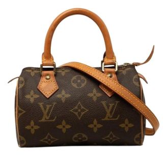 Louis Vuitton Pre-owned Nano Speedy - Dames - Pre-owned - Bruin - Maat: ONE Size Leer