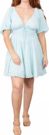 Free People Flowy Mini Dress In Clear Skies Blue