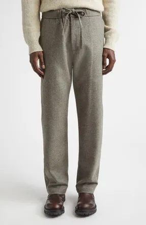 De Bonne Facture Lounge Merino Wool Trousers in Fontainebleau Grey at Nordstrom, Size 34 Us