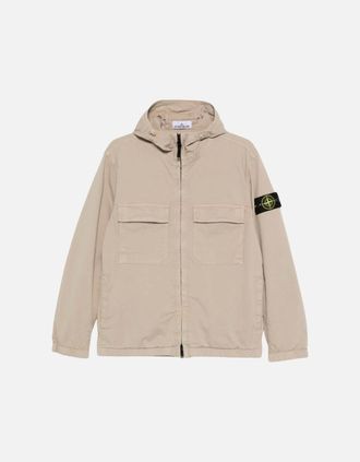 Stone Island Mens Stone Island Stretch Cotton Twill TC Beige Jacket - Cream - Size: 38/Regular