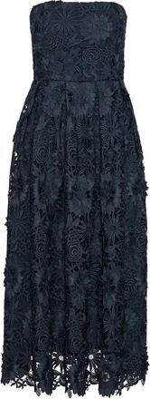 Rotate Abito midi svasato - Blu