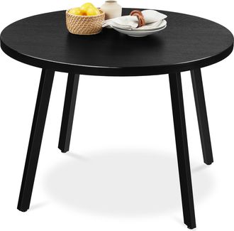 Best Choice Products 35.5in Mid-Century Modern Round Dining Table w/ Steel Legs, Adjustable Feet