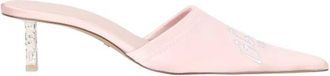 GCDS Cube Heel Mule - Dames - Muiltjes - Roze - 39 EU - Satijn - Schoenen