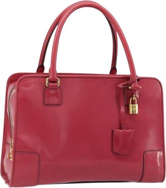 Loewe Amazona Patent Pink Patent_Leather Handbag (Pre-Owned)