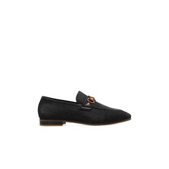 Gucci Loafers, male, Black, Size: 7 US Fabric Slip-On Loafers
