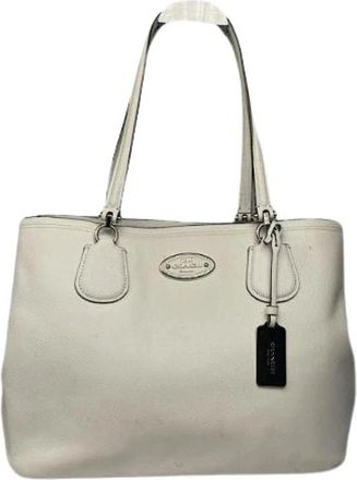 Coach Pre-owned Tote Bag - Dames - Vintage Shopper - Wit - ONE Size - Leer - Vintage