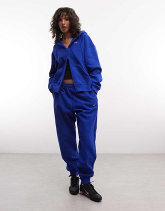 Nike Studio Fleece joggers oversize pesanti blu
