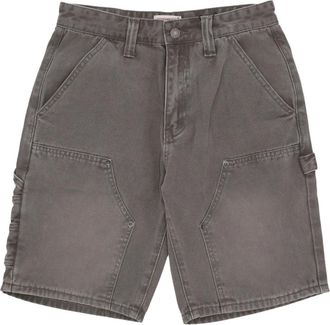 Guess Groene Gestreepte Timmerman Shorts - Heren - Denim shorts - Groen - W36 - Katoen - Korte Broeken