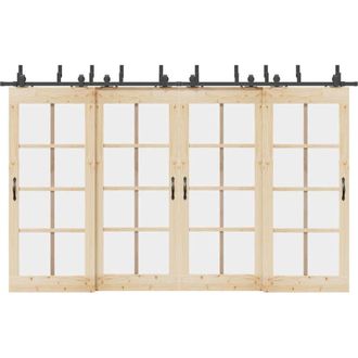 vidaXL Vidaxl - Kit De Herrajes Para Puertas Correderas Acero Negro 366 Cm