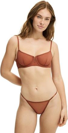 Cotton On Womens U Wire Mesh Balconette Bra in Caramel Crush at Nordstrom, Size 32C