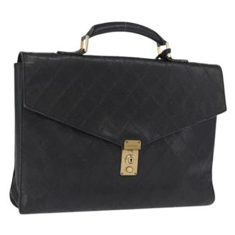 Chanel Pre-owned Vintage Handtas - Dames - Pre-owned - Zwart - Maat: ONE Size Leer