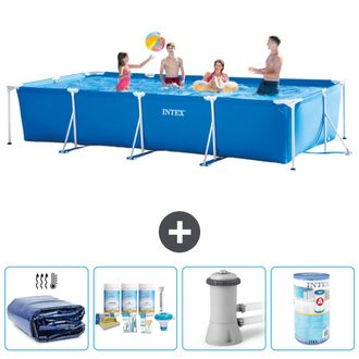 Intex Piscina Con Estructura Rectangular - 450x220x84 Cm - 7-piezas S30243