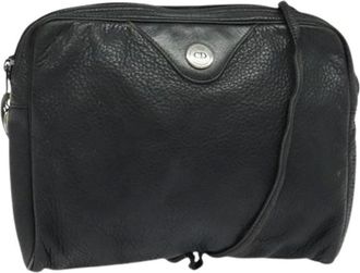 Dior Pre-owned Cross Body Bags, female, Black, Size: ONE SIZE Pre-owned Vintage Leather Shoulder Bag