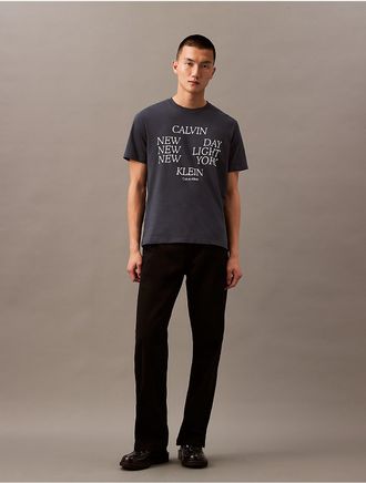 Calvin Klein Jeans Calvin Klein Mens New Day Logo T-Shirt - Navy - XS