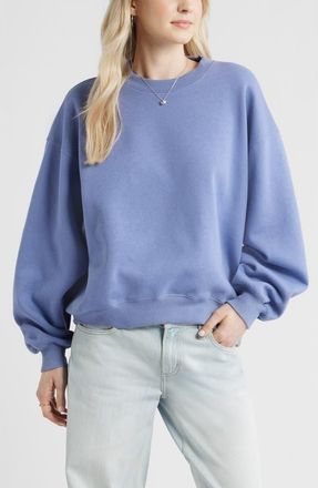 BP. Relaxed Cotton Blend Sweatshirt in Blue Frost at Nordstrom, Size Xx-Small