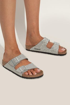 Birkenstock Slippers Arizona BS, Womens, Silver