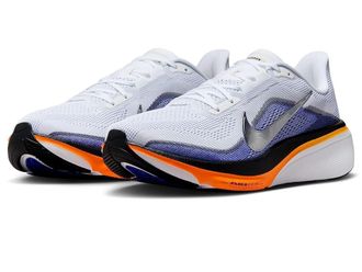 Nike Air Zoom Pegasus 42 Mens Shoes White/Metallic Silver/Lapis/Total Orange : 12.5 D - Medium, Textile